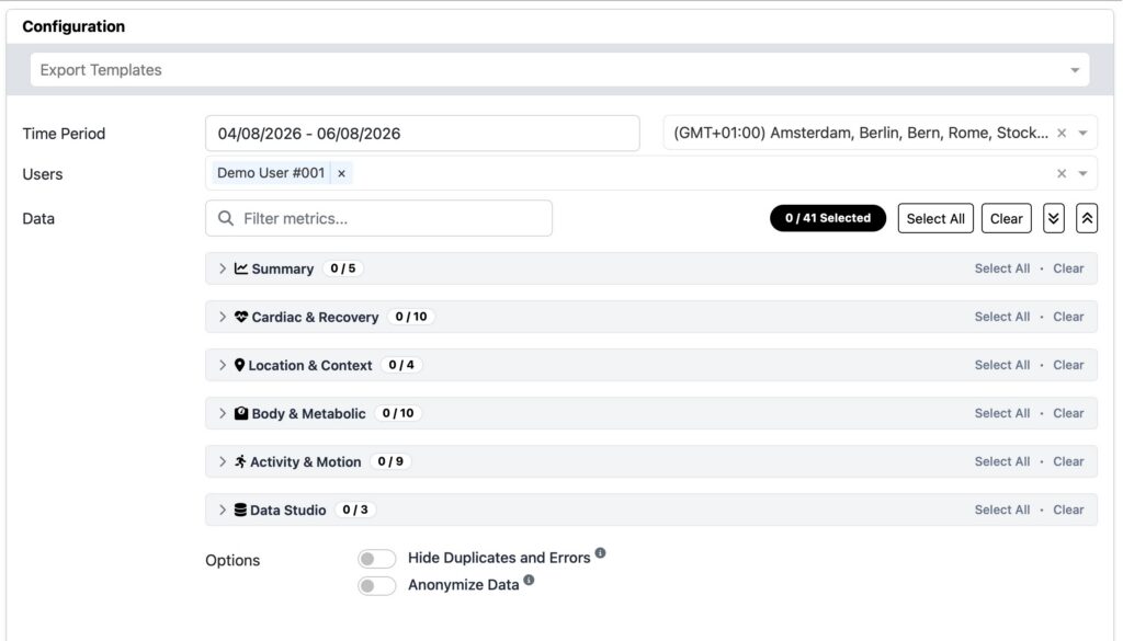 Data Export Enhancements